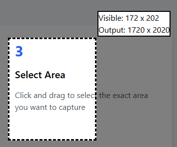 Dotted line box with resolutions